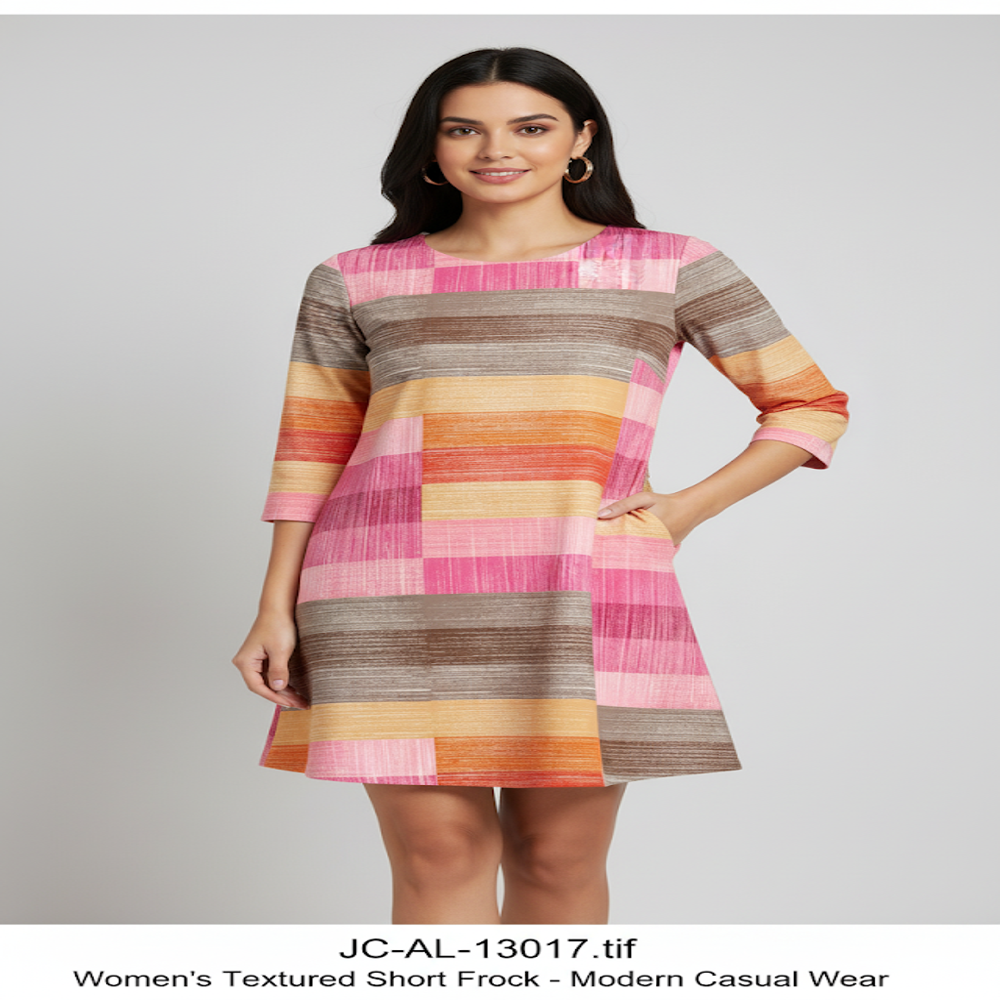  pink color-blocked print fabric