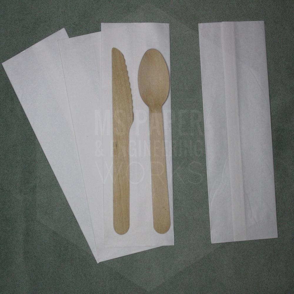 Brown Kraft Paper Cutlery Pouch