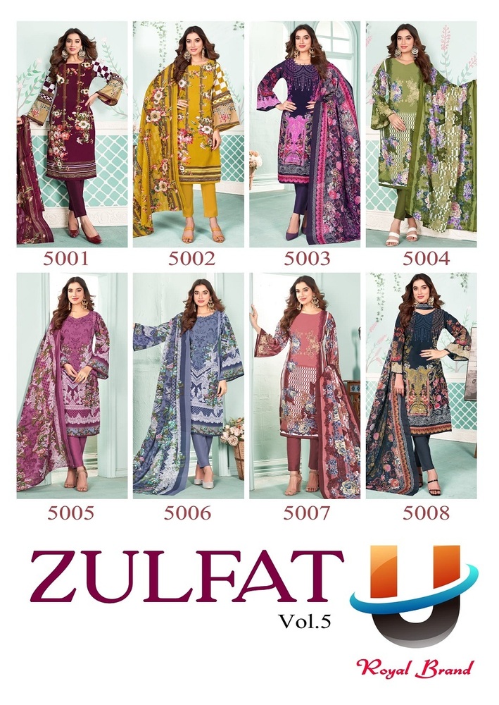 Royal Zulfat Vol-5  Dress Material