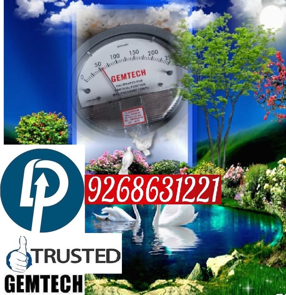 GEMTECH i Series G2000-250MM Differential Pressure Gauge Range 0-250 MM W.C
