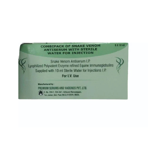 Combipack Of Snake Antiserum With Sterile Water For Injection - Physical Form: Liquid