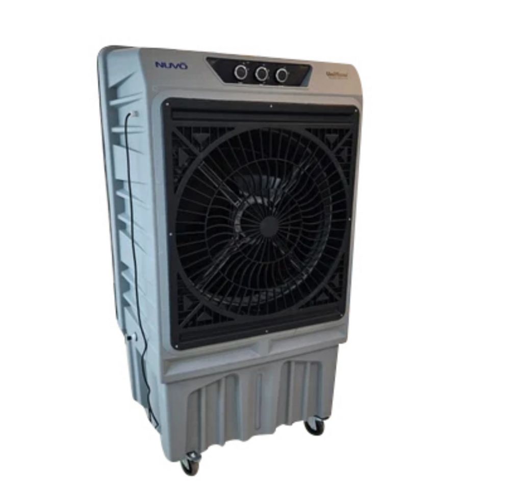 Commercial Air Cooler - Fibre, 180l Tank Capacity, 1/2 Hp Motor, 950 Rpm | Grey Color, Manual Cleaning, Requirement Based Fan & Filter Type