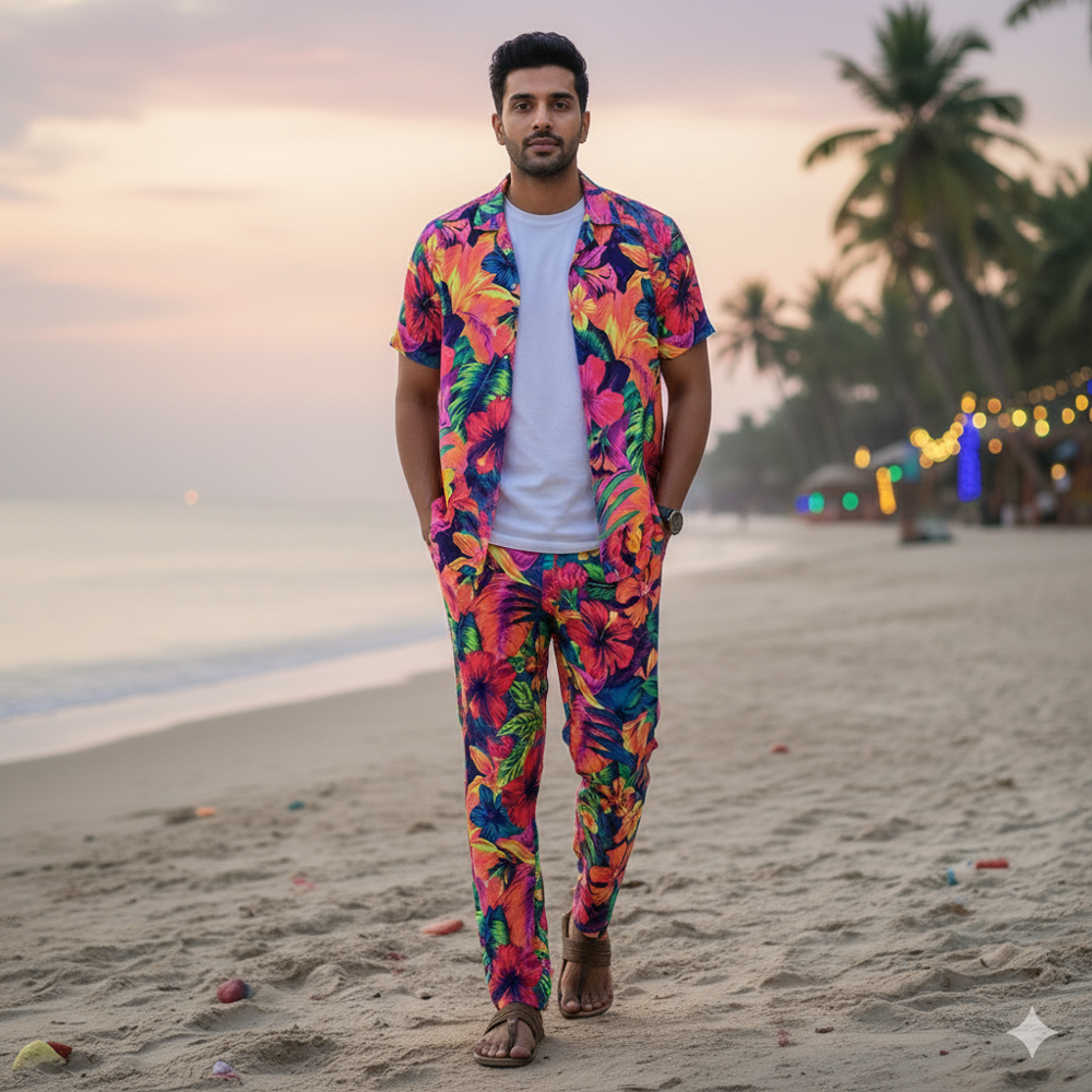 floral print fabric, Tropical Jungle Print Fabric