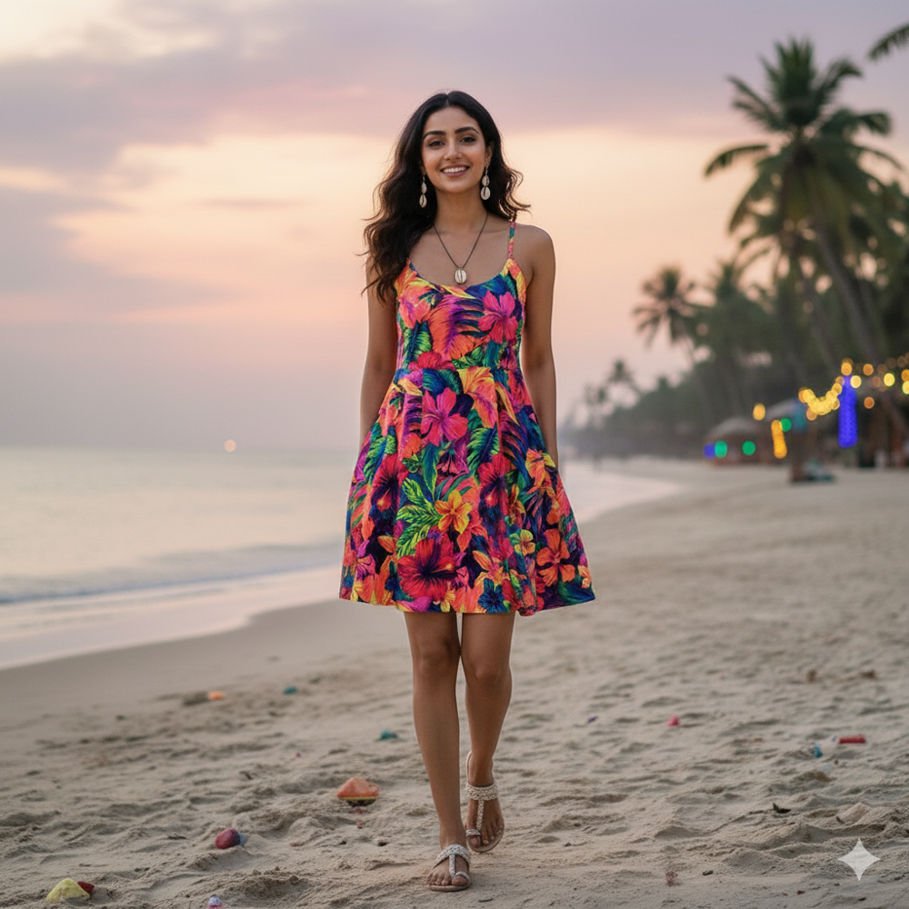 floral print fabric, Tropical Jungle Print Fabric