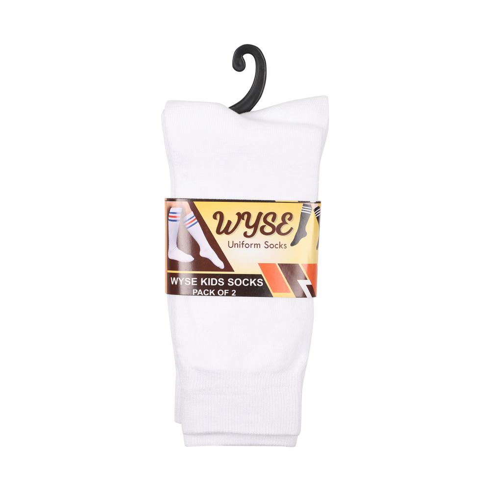 Kids Uniform Socks - Polyester Over Knee Length, Small Size | Unisex, All Season, Plain Pattern In Black, White, Navy Blue