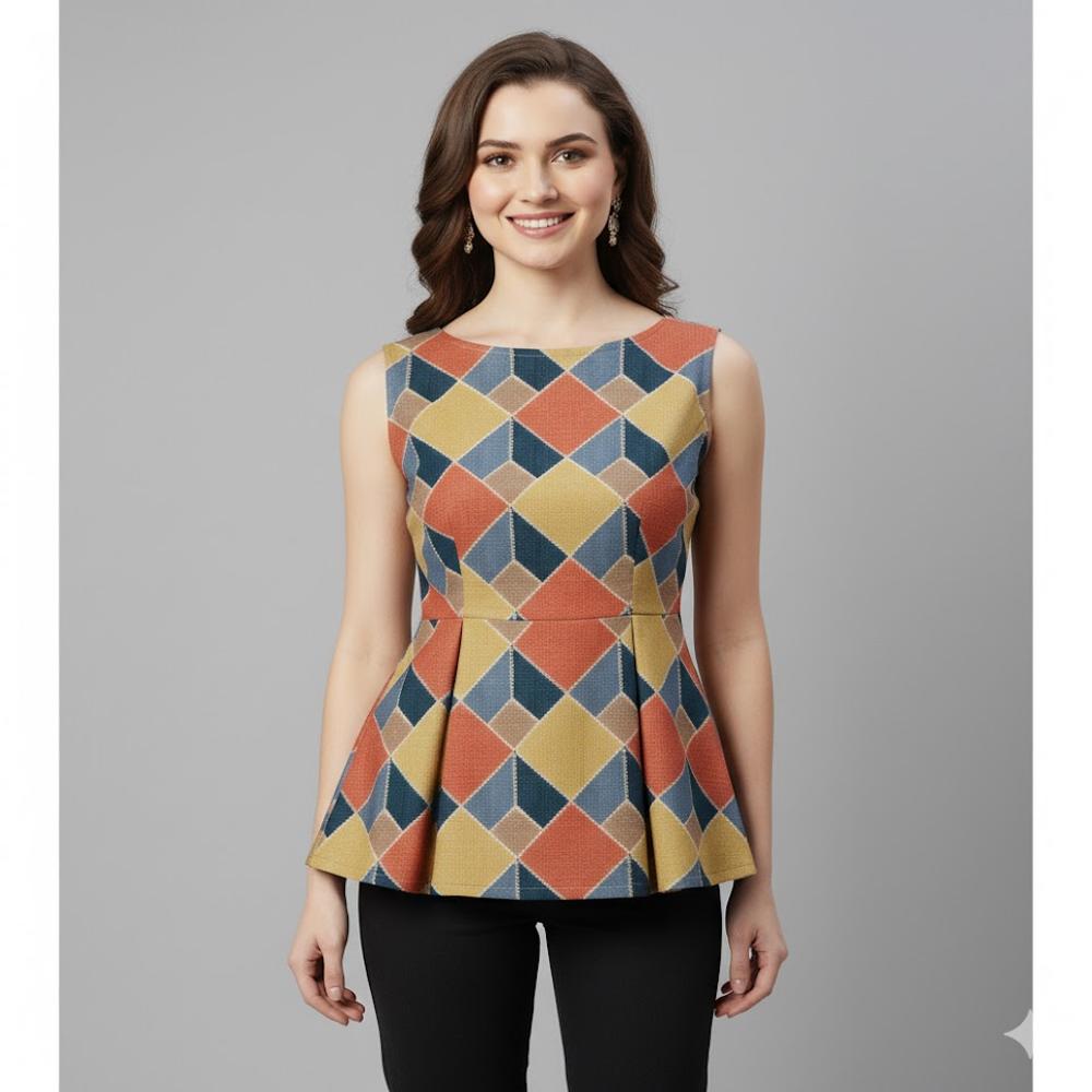 Geometric Patchwork Fabric, Digital Print Fabric - Application: Garment Making