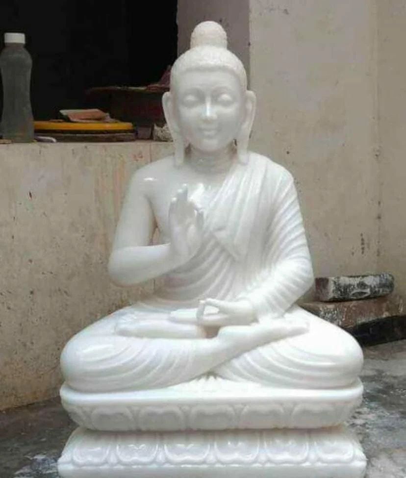 White Marble Buddha Statue