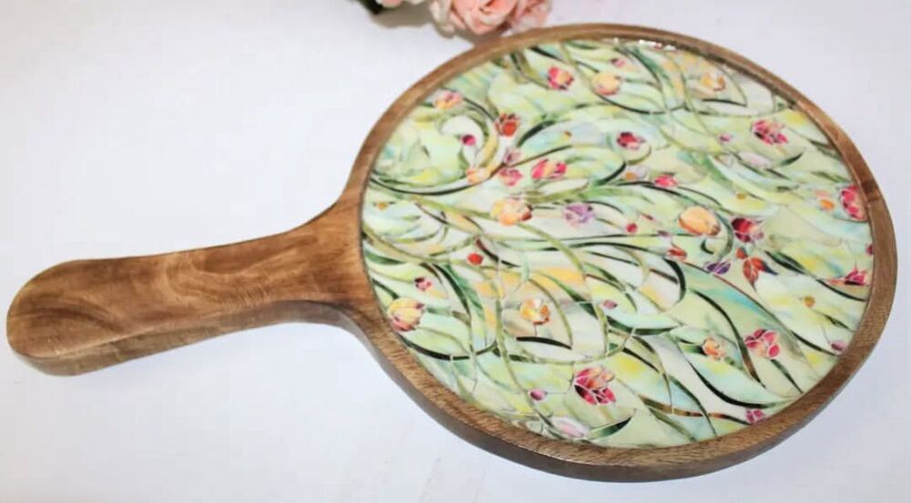 Wooden Pizza Plates With Apoxy - Automatic Grade: Manual