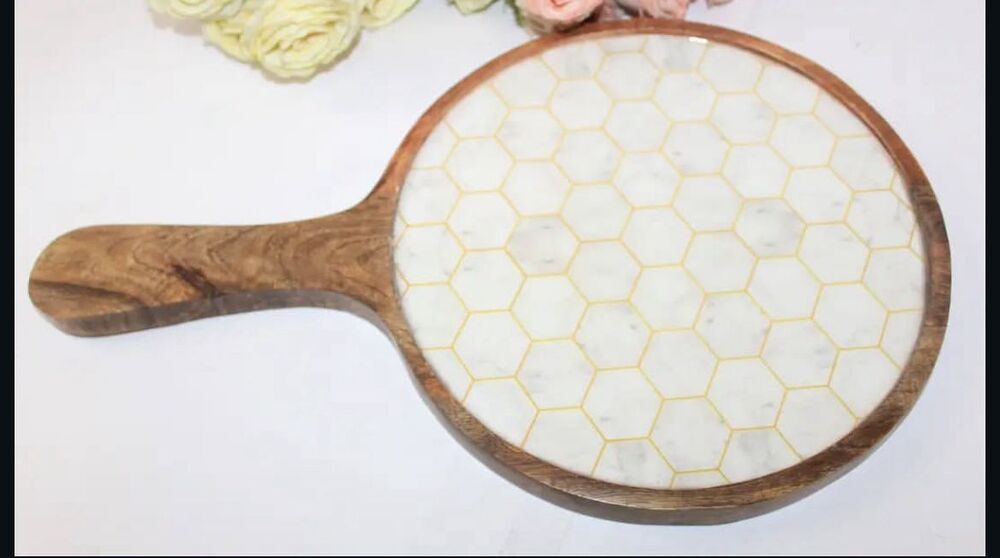 Wooden Pizza Plates With Apoxy