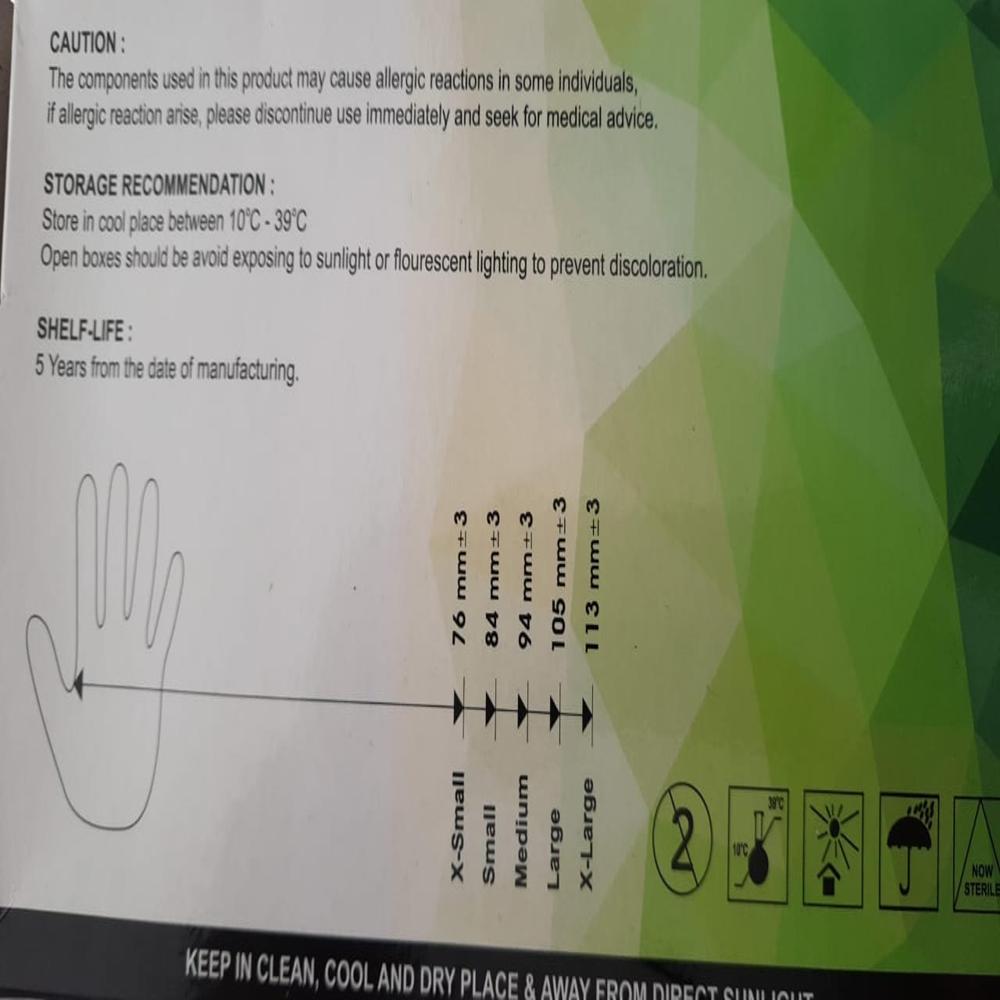 Gloves Nitrile Large - Color Code: Blue