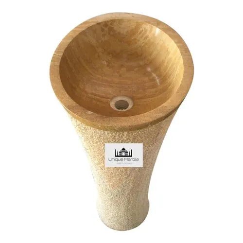 Marble Pedestal Wash Basin - Color: Multiple