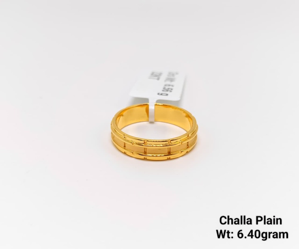 92% New Design Gold Chall Ring Plain