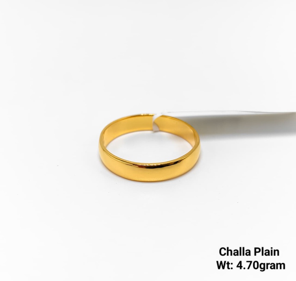 92% New Design Gold Chall Ring Plain