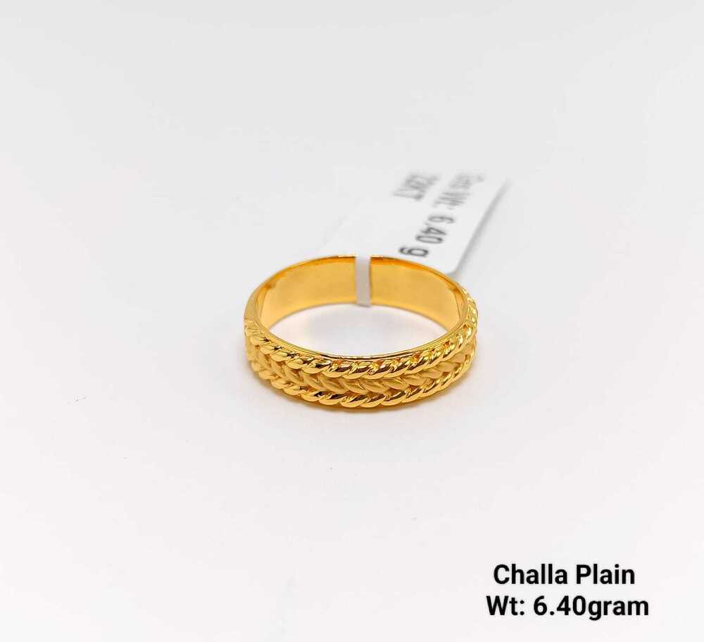 92% New Design Gold Chall Ring Plain