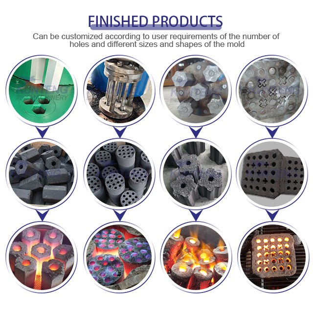 High Pressure Biochar Honeycomb Briquette Machine Barbecue Charcoal Rod Making Machine