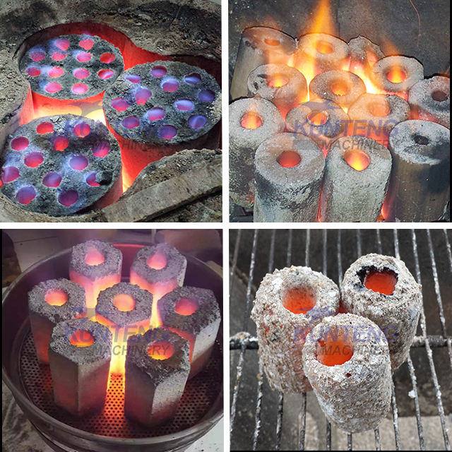 High Pressure Biochar Honeycomb Briquette Machine Barbecue Charcoal Rod Making Machine - Briquette Size: Customized