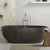 Black Stone Marble Bathtub