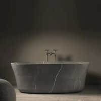 Italian Grey Marble Bathtub - Color: Multiple