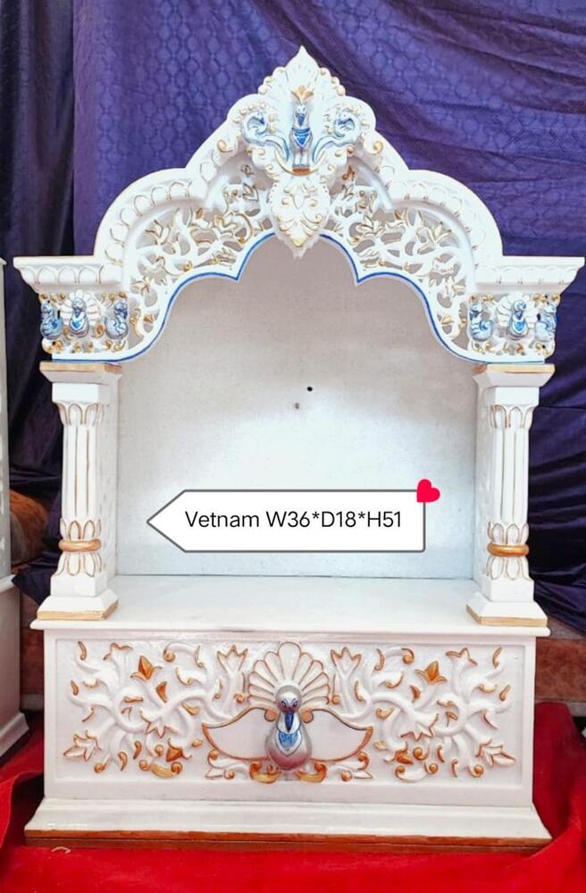 5Ft Height White Marble Temple - Color: Multiple