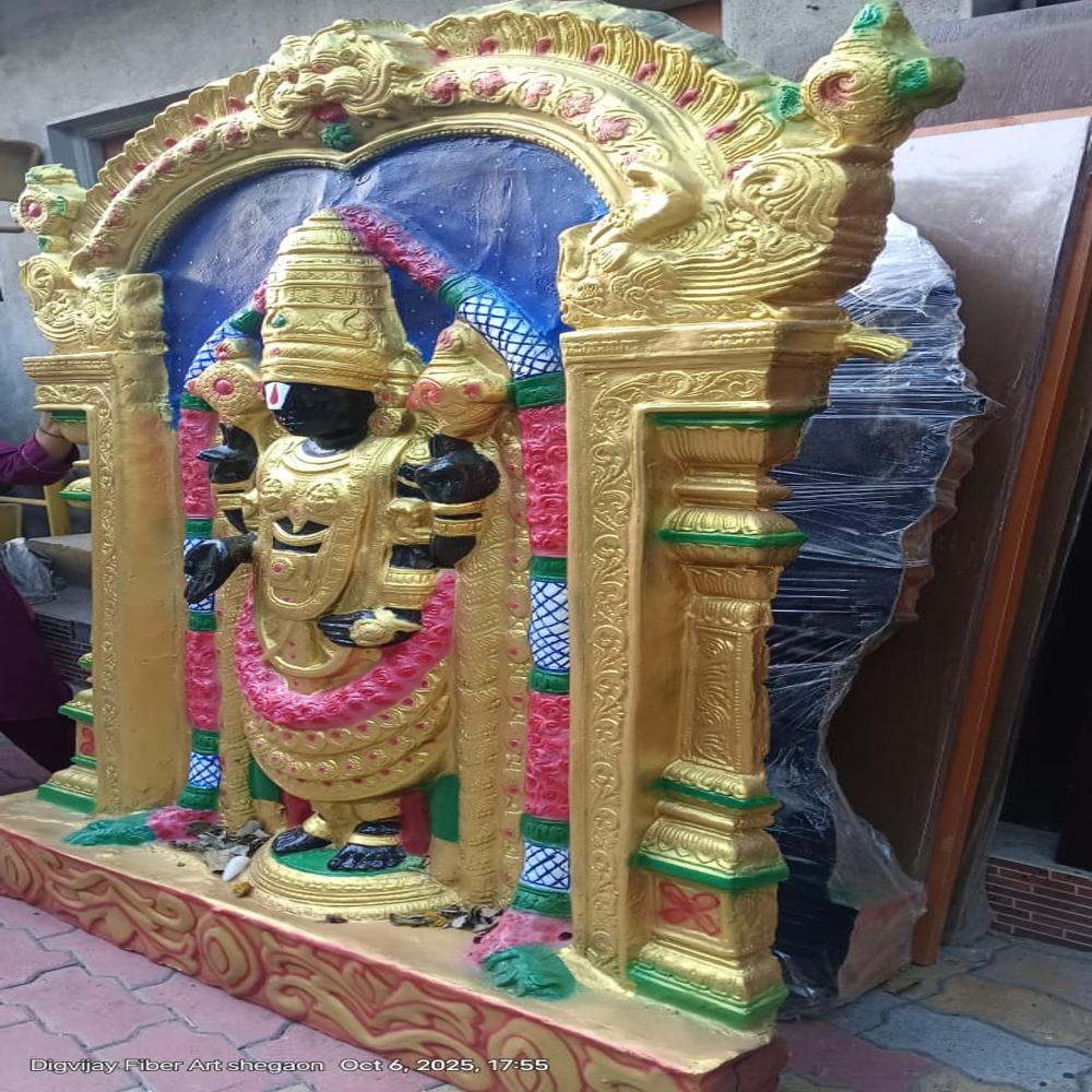 Fiber Tirupati Balaji Statue mural