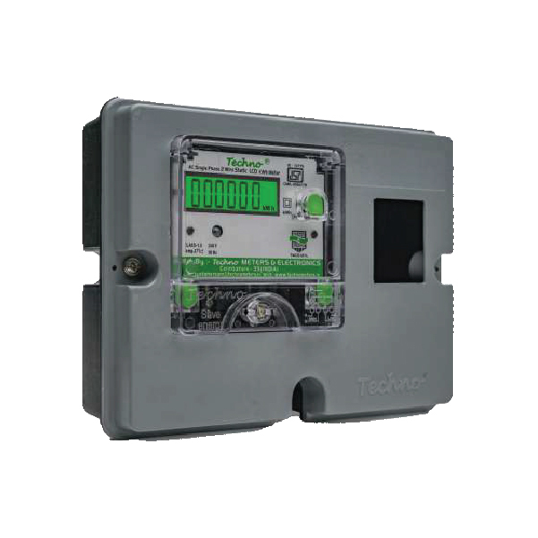 Techno Single Phase Wall Mount Energy Meter - Color: Gray