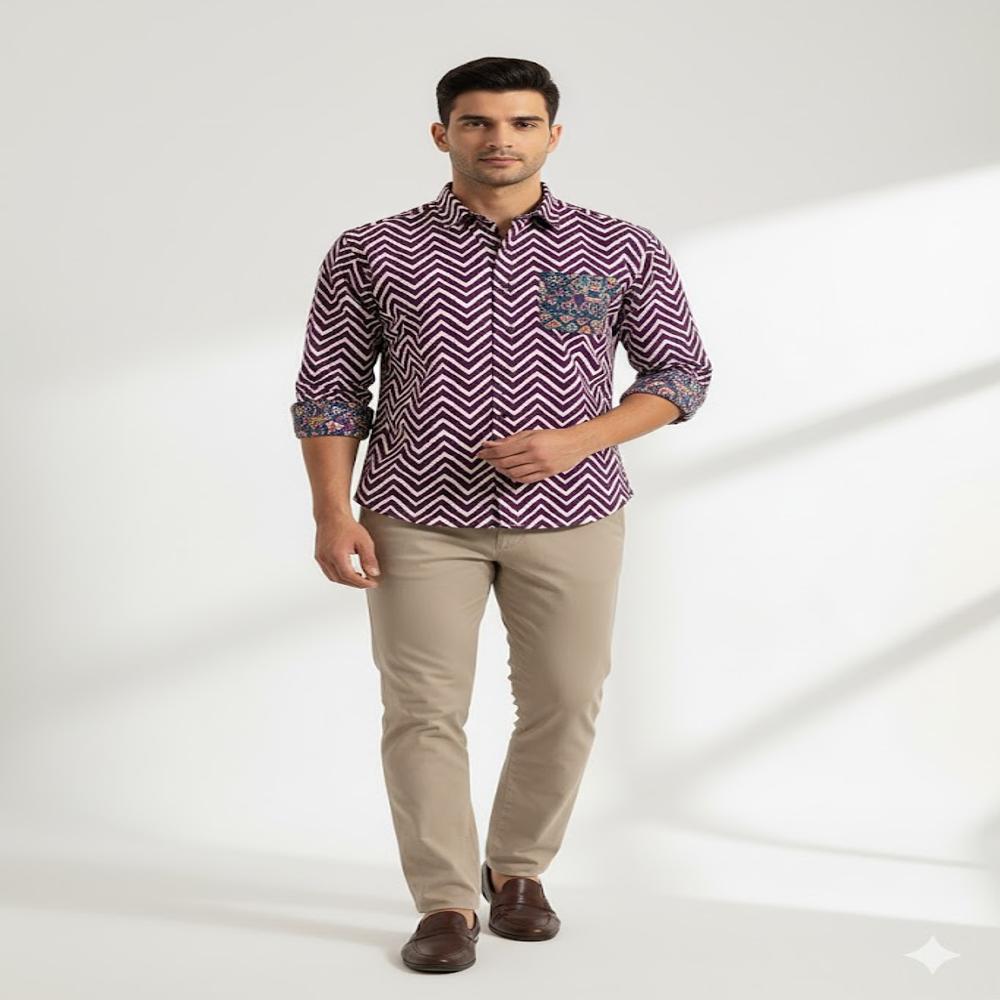 Banarasi Tissue Gold Ikat-style Print fabric