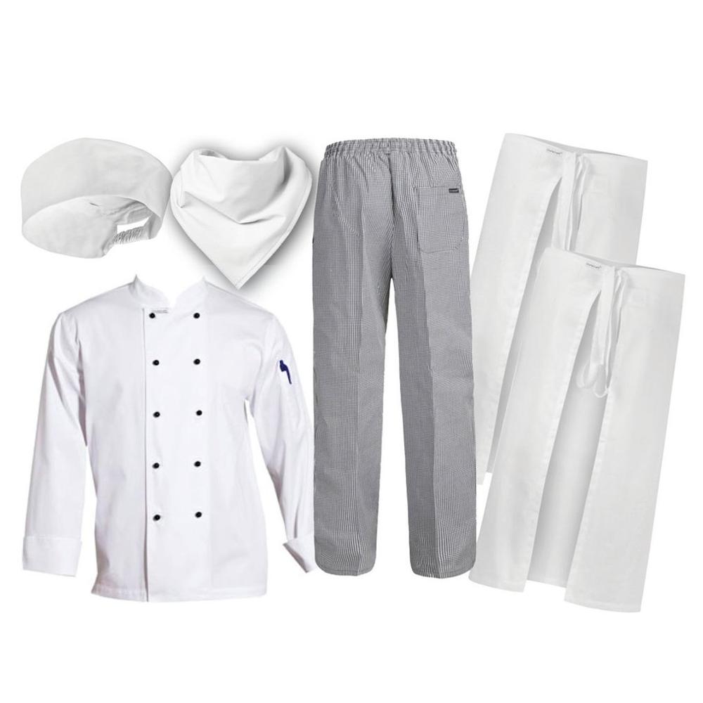 Hotel Chef Uniform - Collar Type: Stand Collar