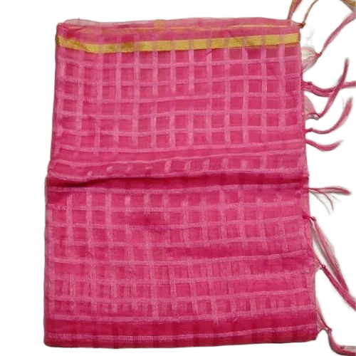 Ladies Banarasi Silk Check Dupatta - Color: Multicolor