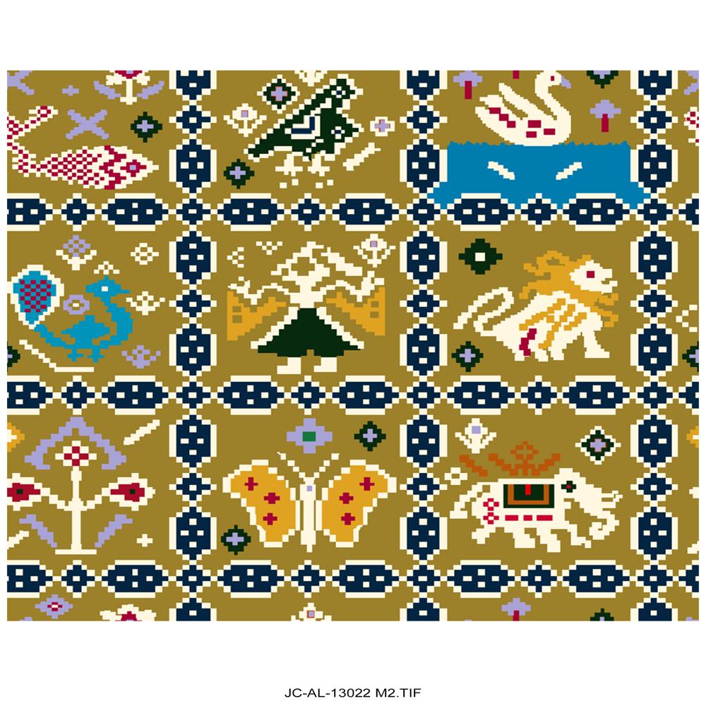 Patola-inspired Double Ikat Geometric Print Fabric - Application: Garment Making