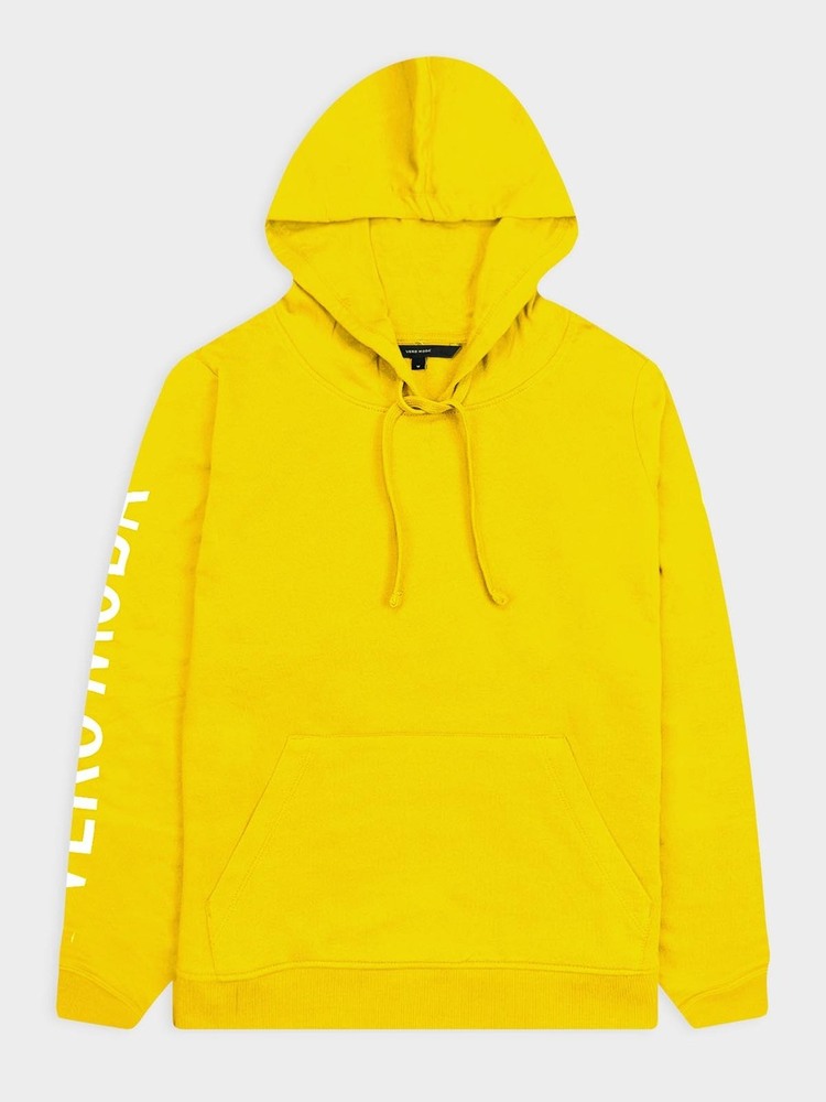 Ladies Fleece Pullover Yellow Sweatshirt