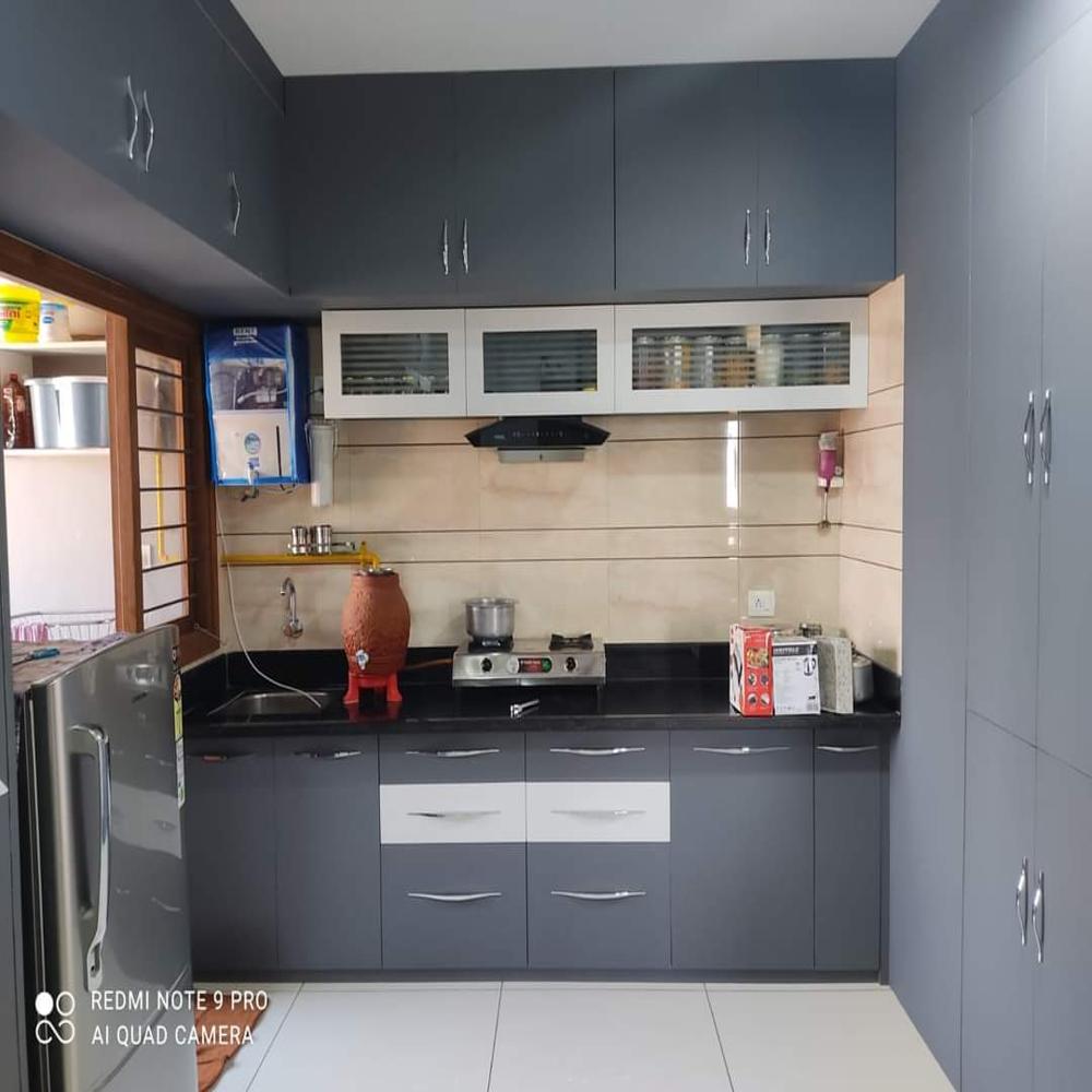 3 Feet L Shape Pvc Kitchen Cabinet