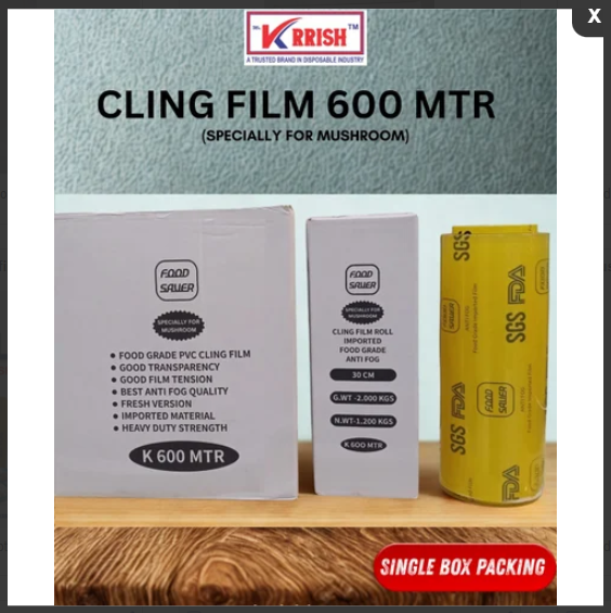600 MTR MUSHROOM CLING FILM Best Anti-Fog QUALITY