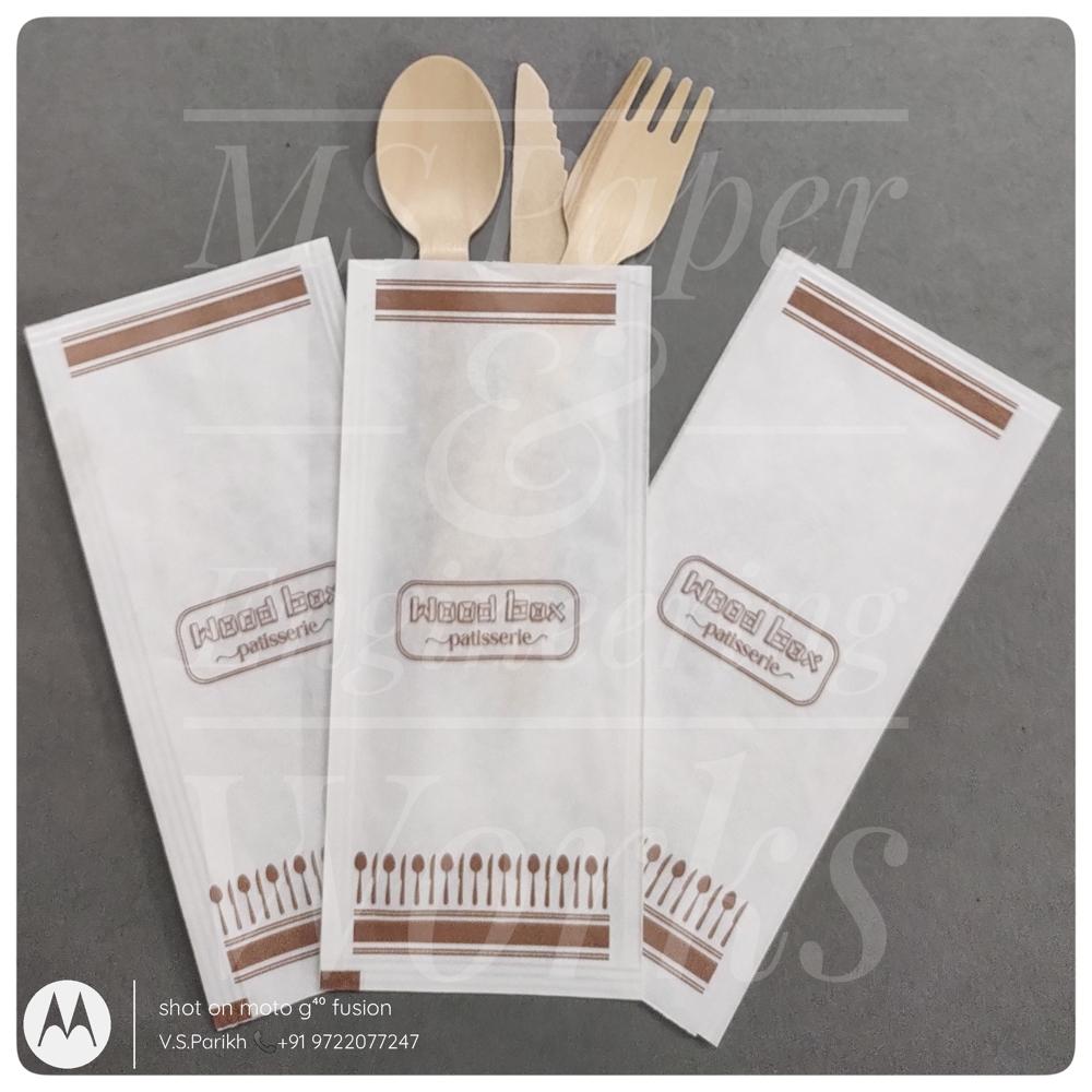 White 3 Side Seal Pouch