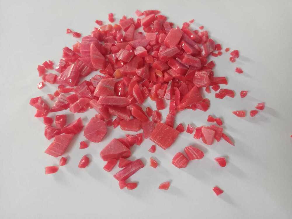 RUBY RED COLOR CRUSHED OPAQUE GLASS CHIPS FOR TERRAZZO AND EPOXY FLOORING