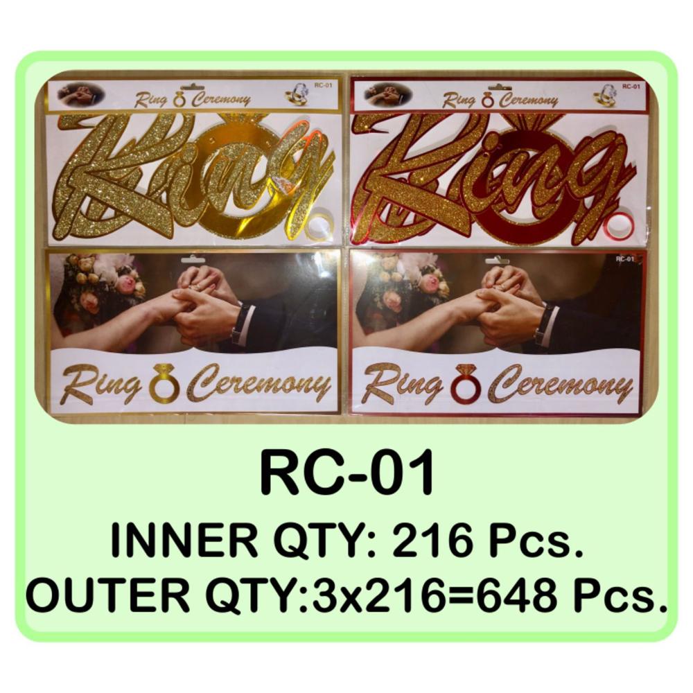 Ring Ceremony Glitter Banner