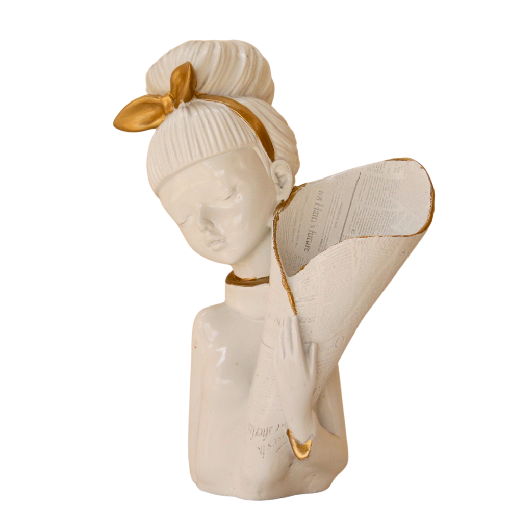 Resin Cute Girl Flower Pot