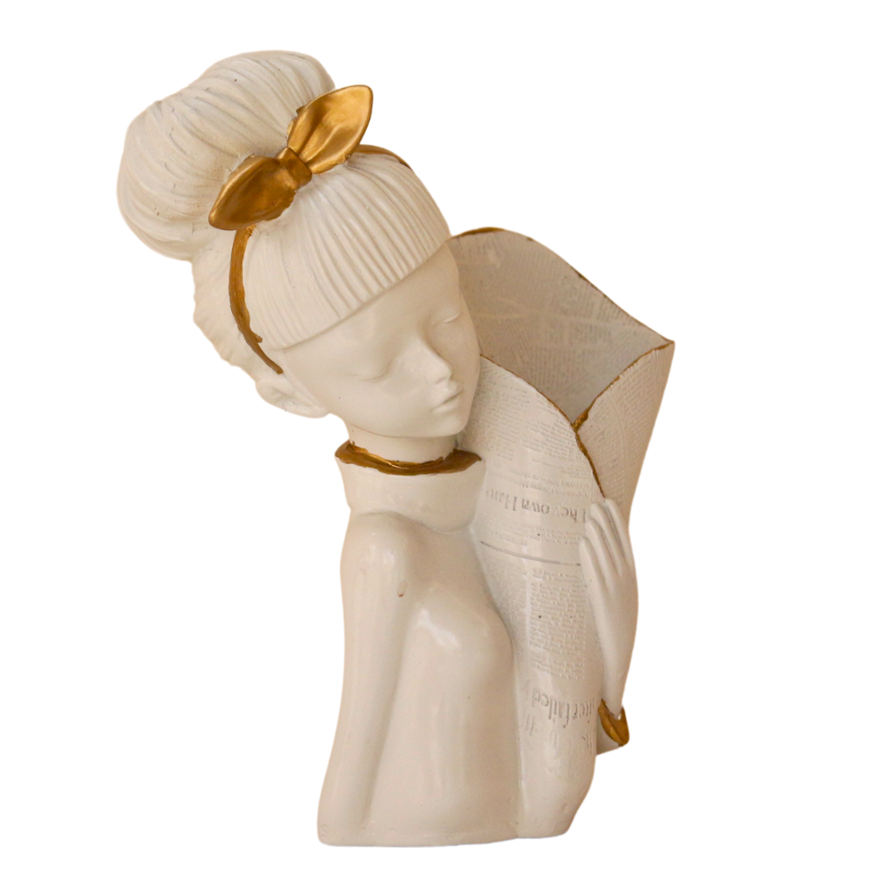 Resin Cute Girl Flower Pot