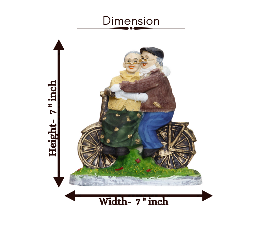 Handicraft Resin Multicolor Couple Showpiece