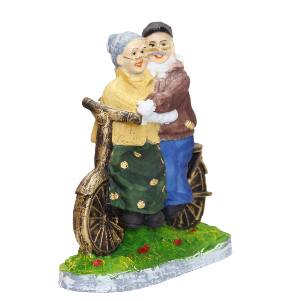 Handicraft Resin Multicolor Couple Showpiece