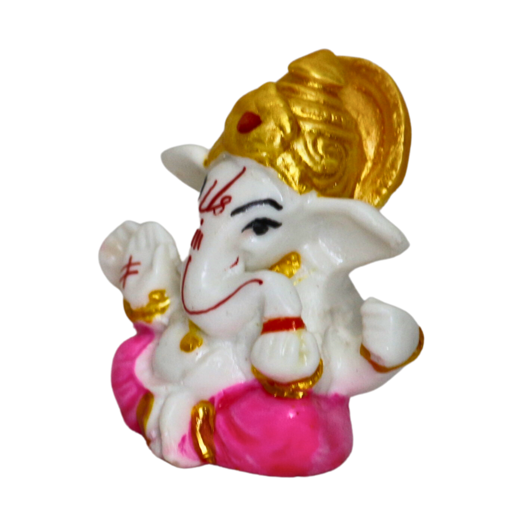 Car Ganesh Statue - Color: Pink