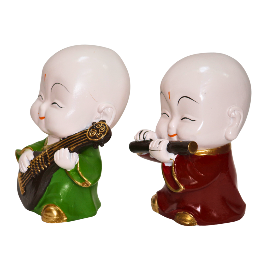 Set of 2 Monks Statue