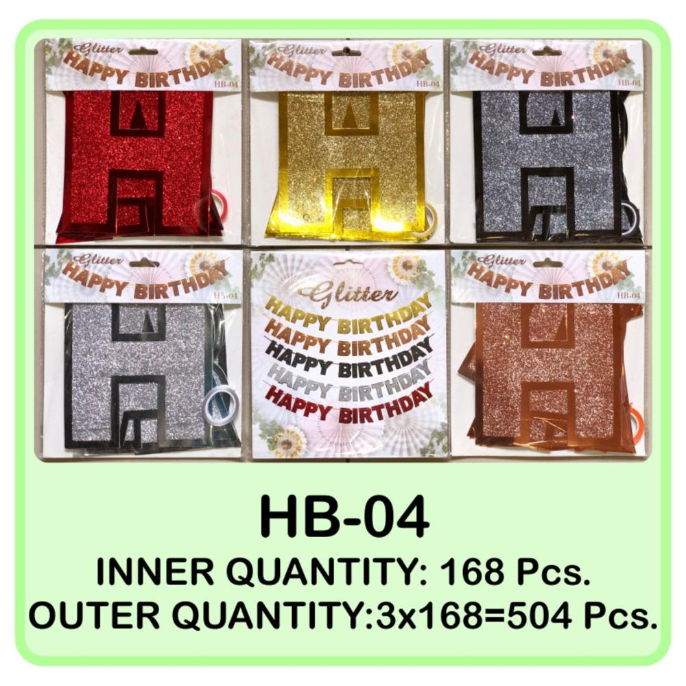 Glitter Big Capital Birthday Banner