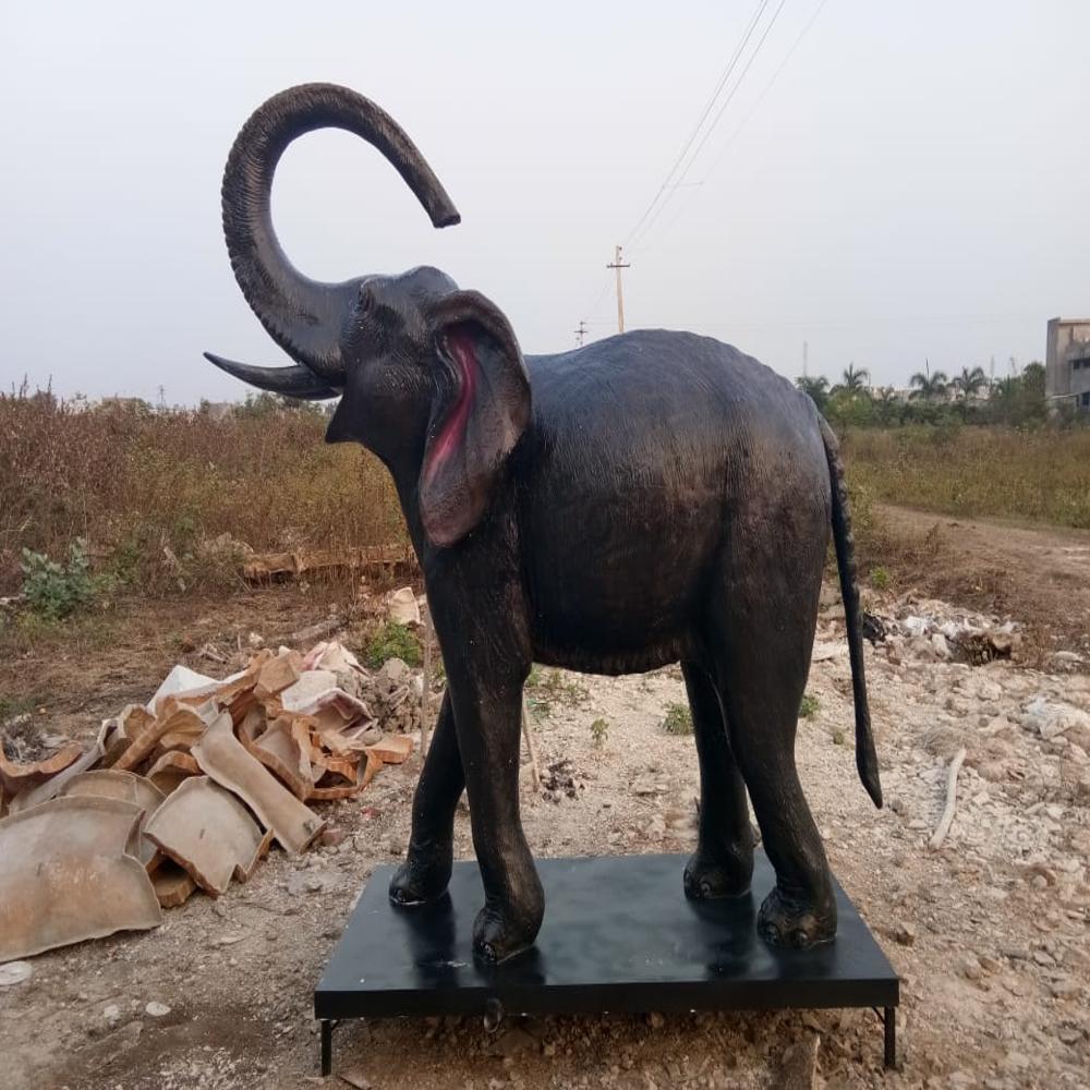 Fiber Elephant Statue - Color: Original