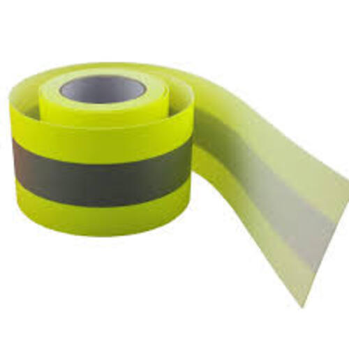 Fluorescent Reflective Fabric Tape - Polyester, 100 Meter (M) Length | Eye-catching Fluorescent Color, Ideal For Enhanced Visibility In Traffic Safety