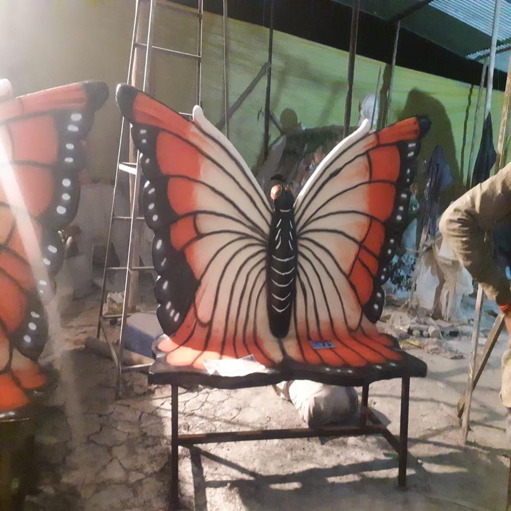 Fiber Butterfly Bench - Color: Multi