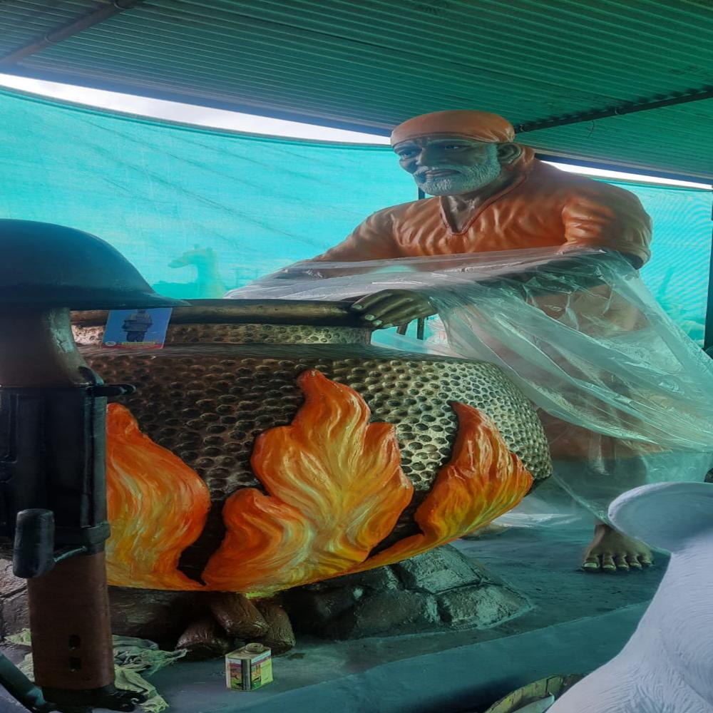 Fiber Saibaba Statue - Color: Multiple