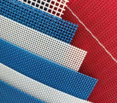 Nylon Wire Mesh Conveyor Belt - Color: White & Blue