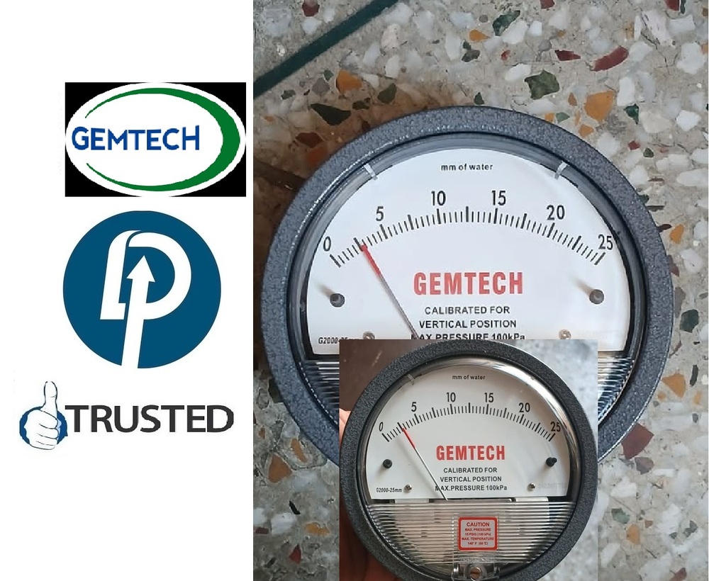 BADA LOGO KE BADA PASAND GEMTECH ! DIFFERENTIAL PRESSURE GAUGE