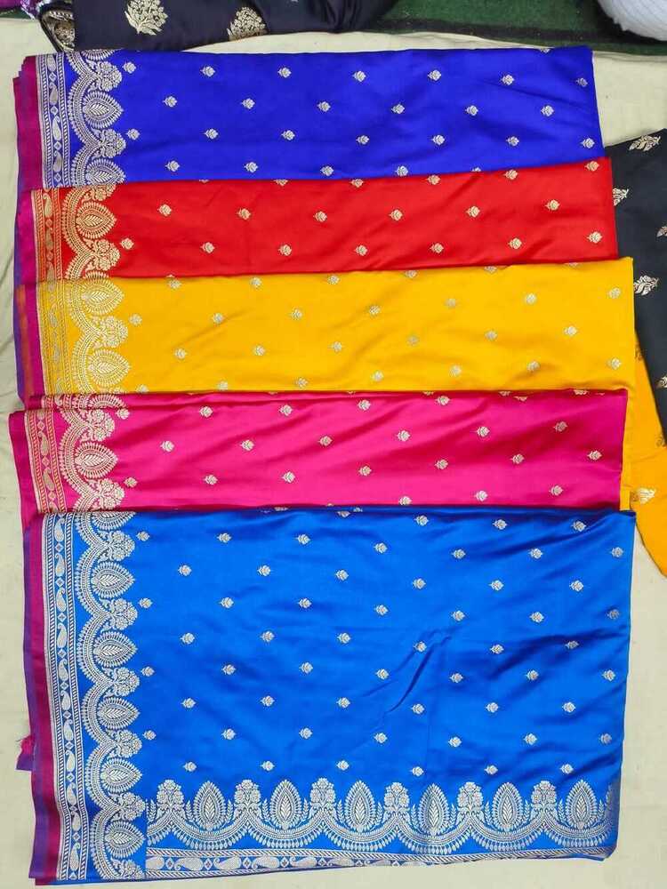 Ladies Banarasi Mashru Silk Saree - Color: Multicolor