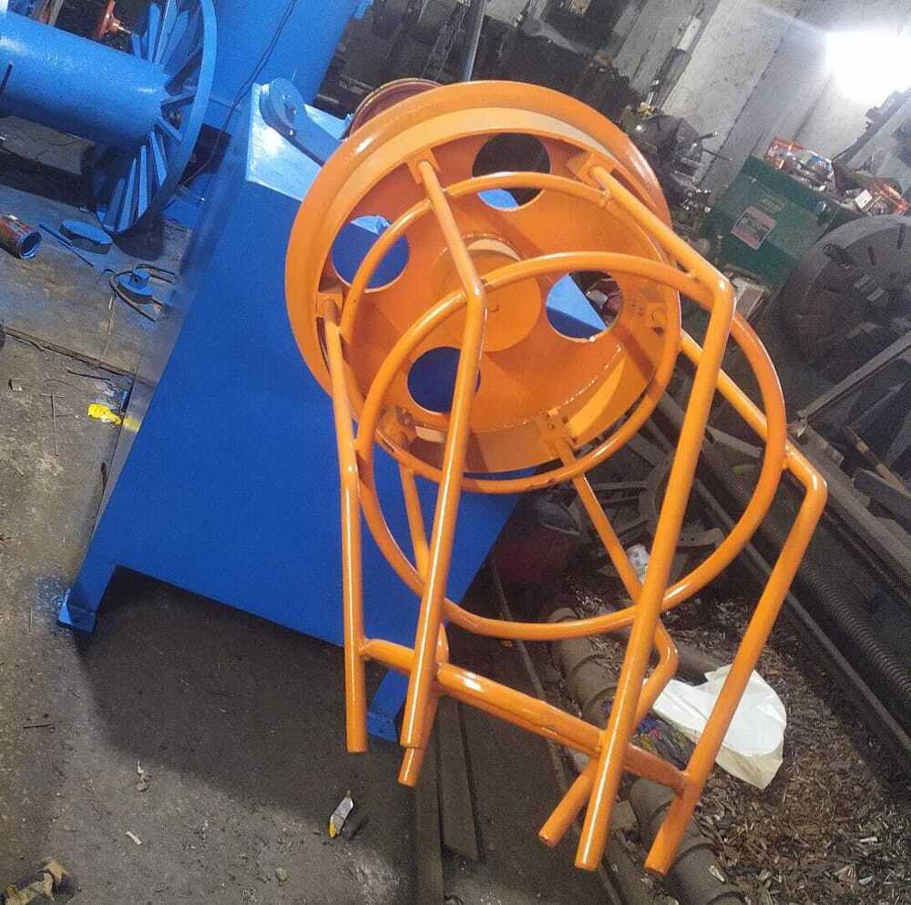 Wire De-Coiler Machine - Color: Blue Paint Coated
